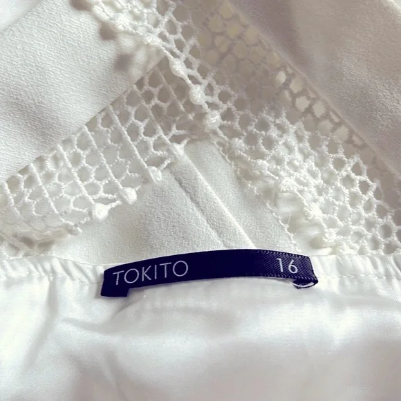 TOKITO Fabulous Jumpsuit in Ivory White colour. Mesh Lace Accents. Brand New - Picture 7 of 8